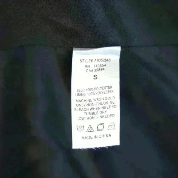 SADIE & SAGE Black White Plaid Tweed Trench Coat Size Small - Picture 7 of 8